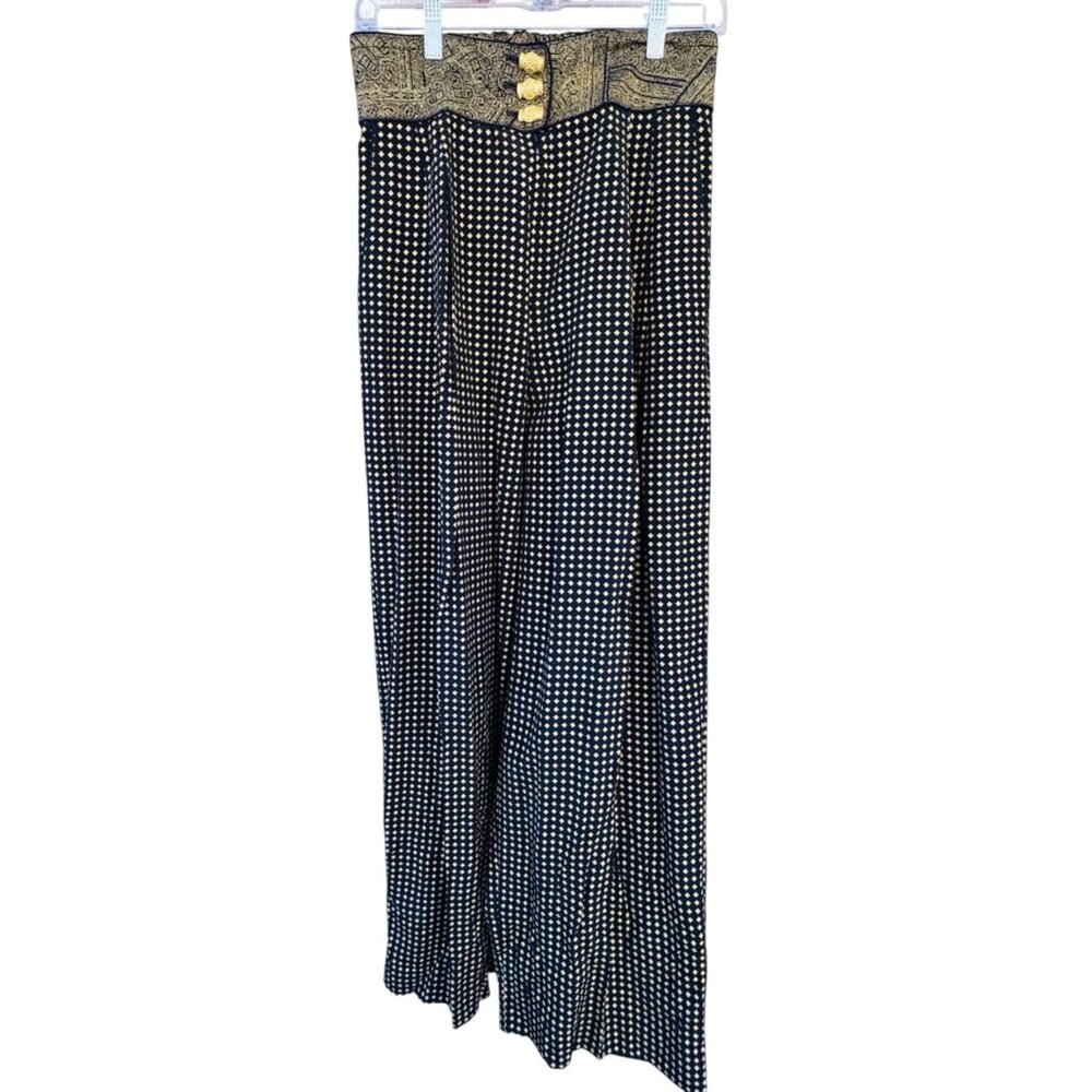 Vintage Platinum by Dorothy Schoelen Womens Sz 12 High-Waisted Wide-Leg Pants